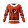 Cincinnati Bengals Custom Name Number Native With Samoa Culture Sweatshirt