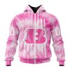 Cincinnati Bengals Custom Name Number Pink Tie-Dye Zip Up Hoodie