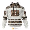 Cincinnati Bengals Custom Name Number White Camo Hunting Pullover Hoodie