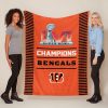 Cincinnati Bengals Super Bowl LVI Champions Fleece Blanket