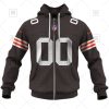 Cleveland Browns Custom Name Number Brown Home Jersey Zip Up Hoodie