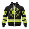 Cleveland Browns Custom Name Number Special FireFighter Uniform Zip Up Hoodie
