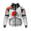 Cleveland Browns Custom Name Number Star Wars Zip Up Hoodie