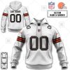 Cleveland Browns Custom Name Number White Road Jersey Pullover Hoodie