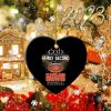 Cleveland Browns God First Family Second Heart Shaped Ornament
