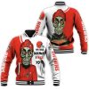Cleveland Browns Red White Baseball Jacket