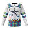Dallas Cowboys Custom Name Number Autism Awareness Sweatshirt