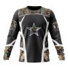 Dallas Cowboys Custom Name Number Camo Hunting Sweatshirt