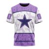 Dallas Cowboys Custom Name Number Fight Cancer T-Shirt