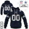 Dallas Cowboys Custom Name Number Navy Home Jersey Pullover Hoodie