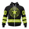 Dallas Cowboys Custom Name Number Special FireFighter Uniform Zip Up Hoodie