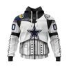 Dallas Cowboys Custom Name Number Star Wars Zip Up Hoodie