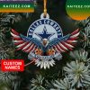 Dallas Cowboys Custom Name US Eagle Custom Shaped Ornament