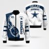 Dallas Cowboys White Bomber Jacket