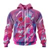 Detroit Lions Breast Cancer Zip Up Hoodie