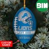 Detroit Lions Custom Name EST 1930 Custom Shaped Ornament