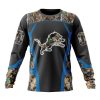 Detroit Lions Custom Name Number Camo Hunting Sweatshirt