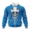 Detroit Lions Custom Name Number Kits For Dia De Muertos Zip Up Hoodie