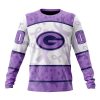 Green Bay Packers Custom Name Number Fight Cancer Sweatshirt