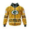 Green Bay Packers Custom Name Number Native With Samoa Culture Zip Up Hoodie