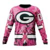 Green Bay Packers Custom Name Number Pink Breast Cancer Sweatshirt