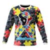 Houston Texans Custom Name Number Puzzle Autism Awareness Sweatshirt