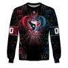 Houston Texans Custom Name Number Rose Dragon Sweatshirt