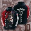 Houston Texans DeAndre Hopkins Deep Steel Blue Battle Red Stripes Pullover Hoodie