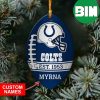 Indianapolis Colts Custom Name EST 1953 Custom Shaped Ornament