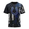Indianapolis Colts Custom Name Number Classic Grunge American Flag T-Shirt
