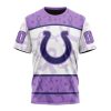 Indianapolis Colts Custom Name Number Fight Cancer T-Shirt