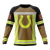 Indianapolis Colts Custom Name Number Firefighter Uniform Sweatshirt