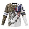 Indianapolis Colts Custom Name Number Fishing With Flag Of USA Sweatshirt