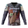 Indianapolis Colts Custom Name Number Mandalorian And Baby Yoda Sweatshirt