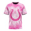 Indianapolis Colts Custom Name Number Pink Tie-Dye T-Shirt