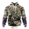 Indianapolis Colts Custom Name Number Veteran Salute To Service Pullover Hoodie