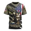 Indianapolis Colts Custom Name Number Veterans Kneeling Soldier T-Shirt