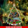 Jacksonville Jaguars Custom Name Mascot Christmas Tree Shaped Ornament