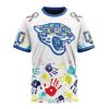 Jacksonville Jaguars Custom Name Number Autism Awareness Hands T-Shirt