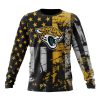 Jacksonville Jaguars Custom Name Number Classic Grunge American Flag Sweatshirt