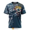 Jacksonville Jaguars Custom Name Number Navy Skull Camo Veteran T-Shirt