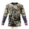 Jacksonville Jaguars Custom Name Number Veteran Salute To Service Sweatshirt