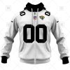 Jacksonville Jaguars Custom Name Number White Road Jersey Zip Up Hoodie
