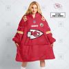 Kansas City Chiefs Custom Name Number Red Home Jersey Fleece Oodie