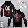 Kansas City Chiefs Custom Name Number Rose Dragon Pullover Hoodie