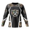 Las Vegas Raiders Custom Name Number Camo Hunting Sweatshirt