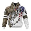 Las Vegas Raiders Custom Name Number Fishing With Flag Of USA Pullover Hoodie