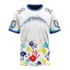 Los Angeles Chargers Custom Name Number Autism Awareness Hands T-Shirt