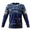 Los Angeles Chargers Custom Name Number Honor US Navy Veterans Sweatshirt