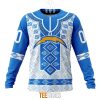 Los Angeles Chargers Custom Name Number Native Pattern Sweatshirt